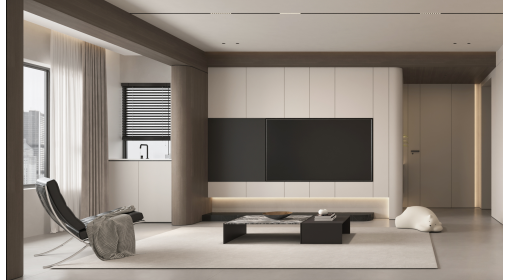 臺州·玖瓏和璽143m2意式極簡風格三居室