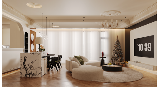 臺州·瓏棲天第124m2法式中古風格三居室